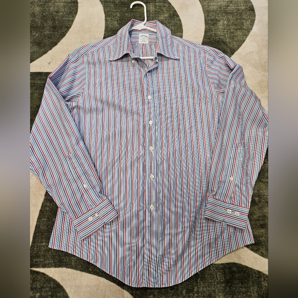 Brook Brothers Mens M STRIPED LONG SLEEVE BUTTON UP MENSWEAR PROFESSIONAL CAREER